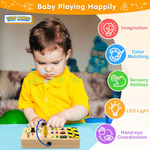 Board games for kids with a preschool LED light busy board