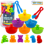 Fun children's matching games with colorful animal pieces
