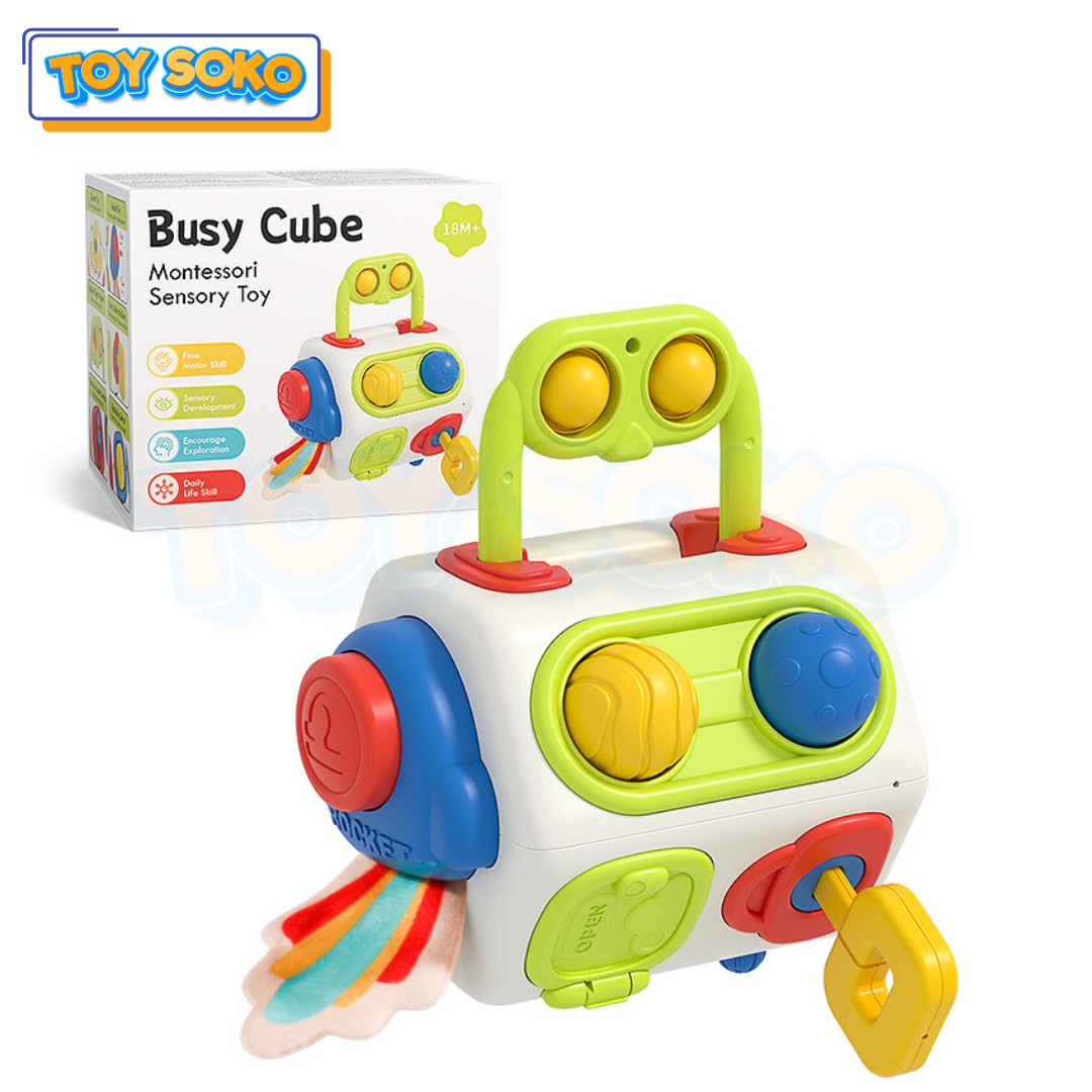 Engaging activity cube for babies with fun learning features