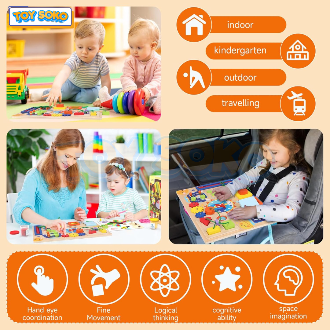 Interactive Cosmic Activity Board for toddlers, offering engaging play to boost motor skills and early learning