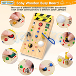 LED Light Switch Board for toddlers, offering interactive play that promotes brain development and fine motor skills