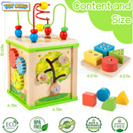 Montessori activity cube with a xylophone, encouraging musical exploration and fine motor skill development in toddlers