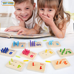 Interactive Montessori peg board for preschool learning, teaching early math and counting skills to children