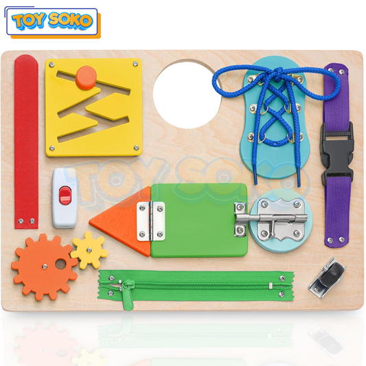 Engaging Montessori busy board designed for early child development