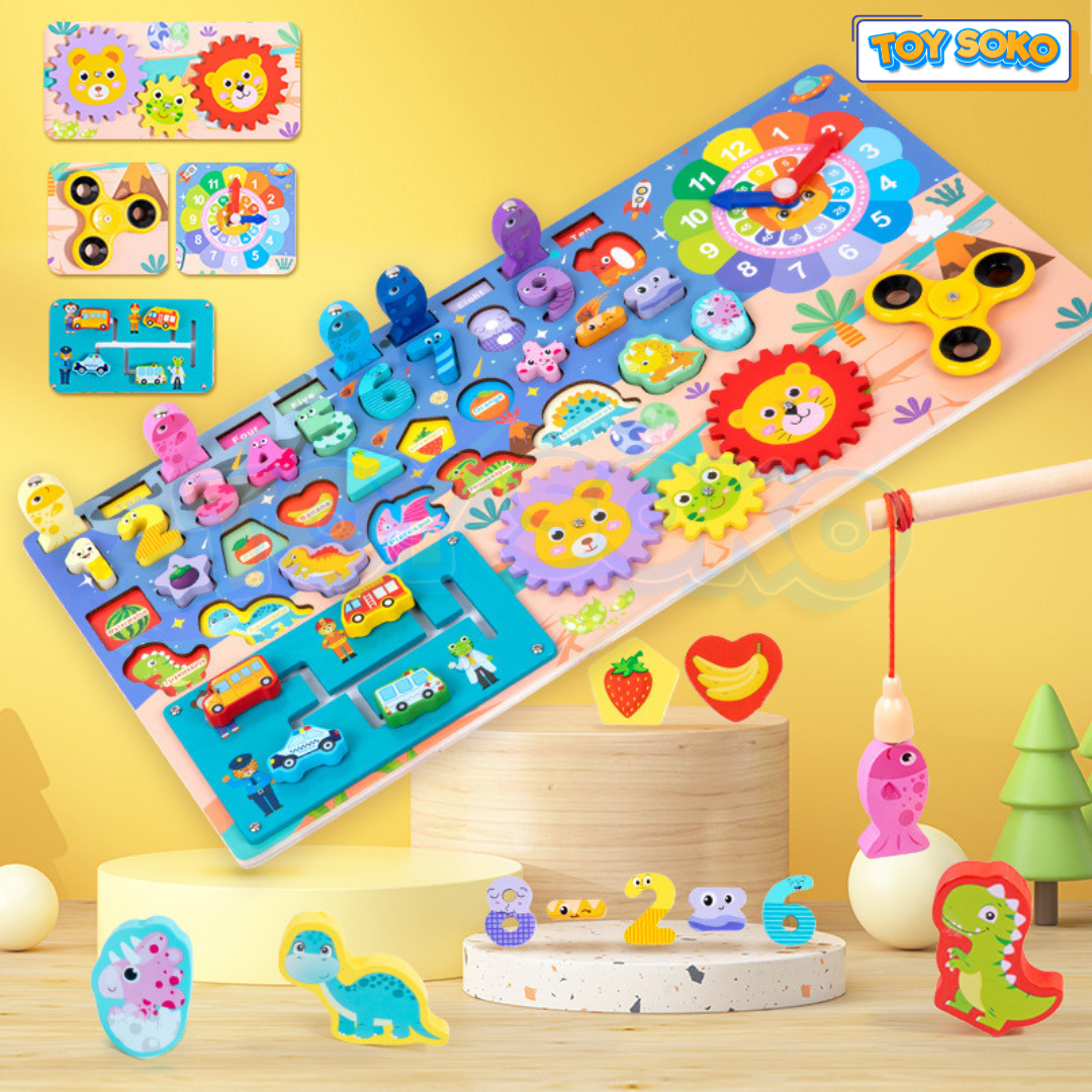 Engaging wooden puzzles board designed for children's learning