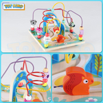 Educational Wooden Bead Box – 5-in-1 Activity Cube for kids