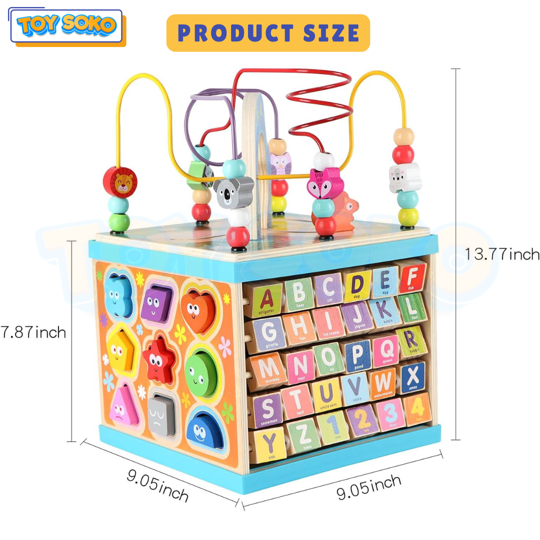 Alphabet Learning Cube – Fun and interactive wooden toy