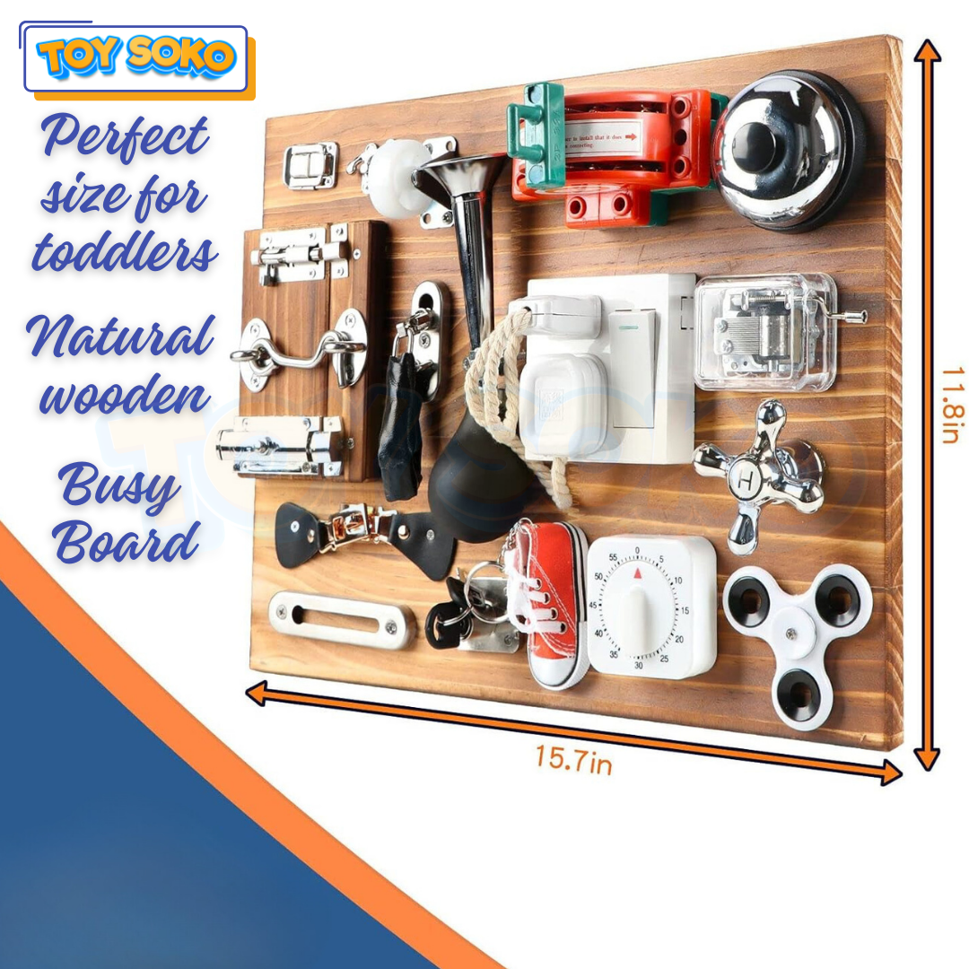 Carbon Grey Busy Board – Perfect educational toys for 4 year olds