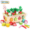 Farm Orchard Push & Pull Car – Wooden Toys & Puzzle for Kids