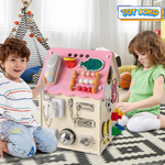infant busy board learning toy for toddler with hands-on learning activities