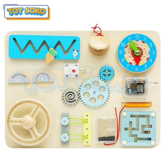 Interactive busy board – Engaging sensory toys for kids
