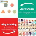Wooden logarithmic busy board – Best math learning toys for kids