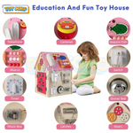 Montessori Board Busy house learning toy with interactive features such as phone, music box etc