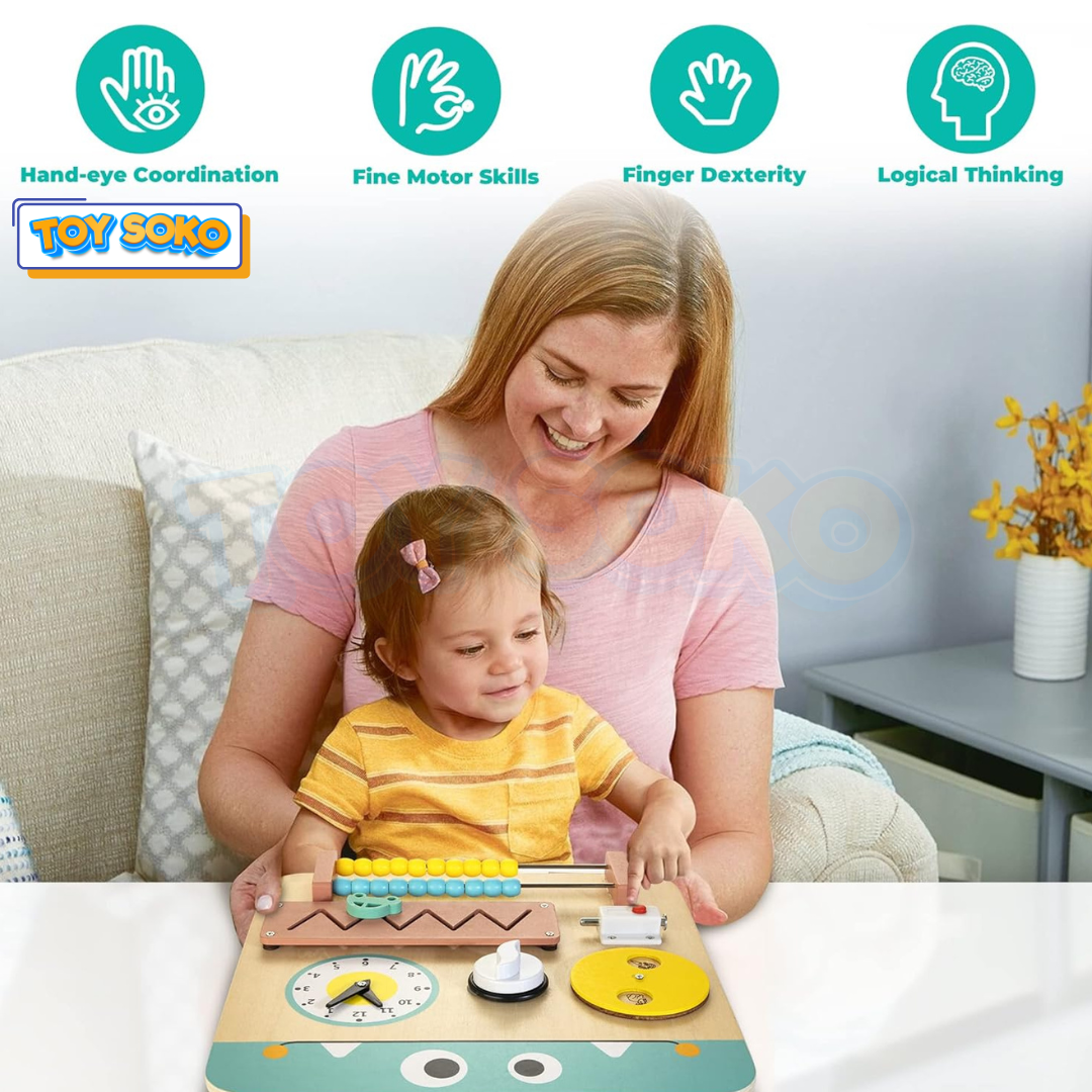 Outdoor learning toys – Multifunctional busy board for playtime