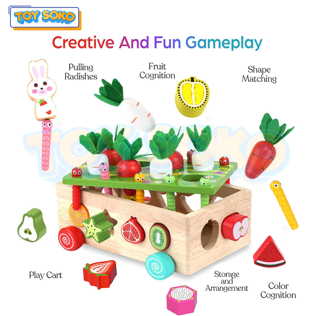 Puzzles for kids – Fun wooden push and pull toy