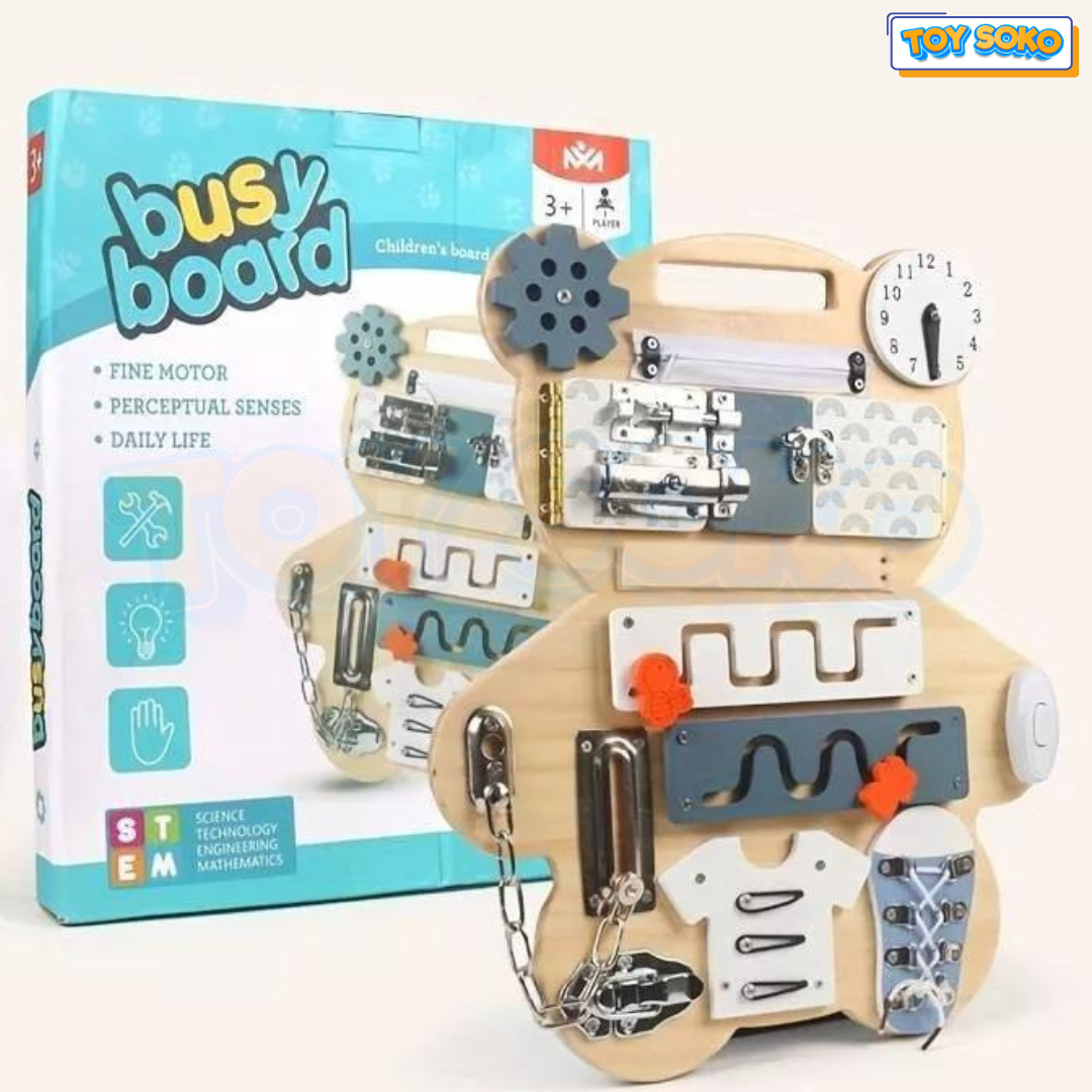 Toddler busy board – Ideal learning toys for 5 year olds